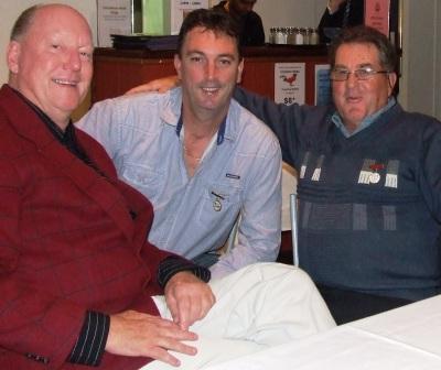 Life Members at our 2013 Presentation night: Peter Gardiner at left with Jim McKenzie and Club co-founder Ray Storey.