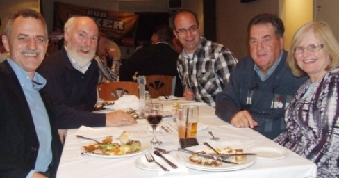 With the guests of honor: L-R Phill King, Allan Cumming and Michael Cumbo, with Ray and Heather Storey.