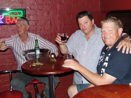 Elder statesmen of our Club: L-R coach Rex Bennett, 200-gamer Mark Gauci and former president Darren Nagle.