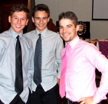 Young guns: From left - Teens Jack Newman and Luke Brock, and the slightly older Stephen Ward.