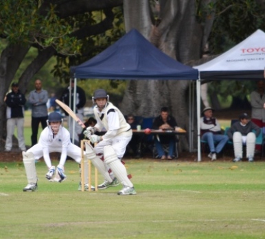 Jack Newman looked poised at the crease, but fell to an excellent catch.