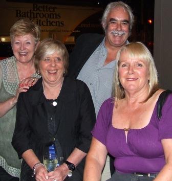 Who called him the Silver Fox? L-R Janette Garland, Sandra Thomas, Charlie Walker and Adele Walker.