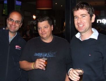 Mickster! You can't keep a good Premiership player down! L-R Michael Cumbo, Mark Gauci and Alistair Ferrier.