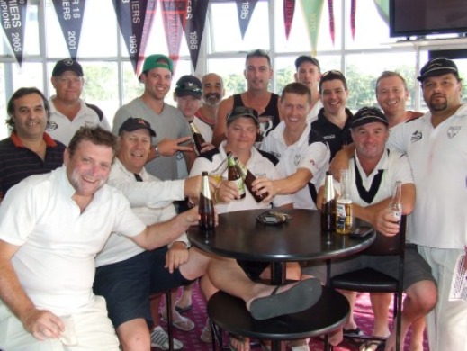 Around the table: L-R James Holt, Ian Denny, Mark Gauci, Craig Pridham and  Sean O'Kane. Standing behind are L-R Bob Sciacchitano, Darren Nagle, Matt Thomas, Kris Garland, Joe Ansaldo, Jim McKenzie, Michael Harvey, Daniel Phillips, Peter O'Kane and Sandro Capocchi.