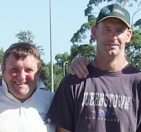Milestone men - James Holt (left) and Michael Harvey.