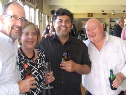 Remembering PG: L-R Alan and Sandra Thomas, Mick Intagliata and Michael Bevis.