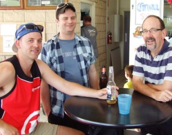 Past juniors and a past junior treasurer: L-R Matt Thomas, James Clarke and Alan Thomas.