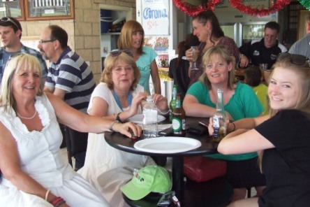 Ladies, please be seated: At the table are L-R Adele Walker, Sandra Thomas, Jodie Talone and Nicole Stephenson, while behind are James Clarke, Alan Thomas, Stephanie Wenlock, Victoria Thorneycroft and Peter Golding.