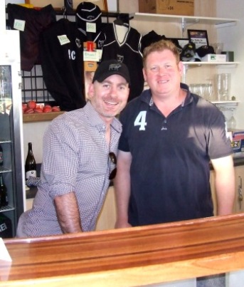 Thanks go to birthday boy Adam Patchell (left) and Simon Thornton for a sterling job keeping up with demand at the bar.
