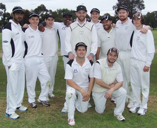 Our victorious team: L-R Rear - Chanaka Silva, Dan Comande, Matt Esmore, Channa DeSilva, Matt Thomas, Jack Newman, Jake De Niese, Nate Wolland and Jordon McDonald. Front - Chris Pollock and Alex Davidson.