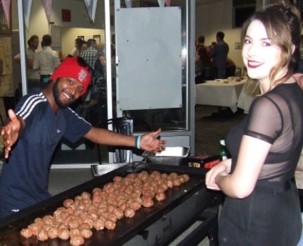 Chef Clyde D'Cruz cooked up a range of tasty treats - both inside the kitchen/canteen and on the barbecue outside the clubrooms.