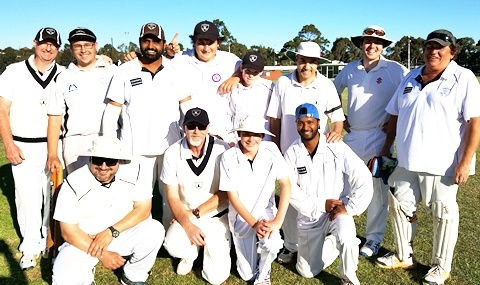 The victorious Fourths put on a show for the Christmas party. L-R: Back - Dean Lawson, Nick Brelis, Jatinder Singh, Corey Brock, Noah Wallwork, Sam Carbone, Kris Lawson and Shane McDonald. Front - James Harris, Kevin Gardiner, Declan Scott and Clyde D'Cruz.