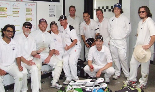 We may have missed out on the win, but the team did Mark Gauci proud in his 250th game. From left: Vishal Chopra, Kevin Gardiner, Peter Whebell, Mark Gauci, Dean Lawson, James Beilken, Sam Carbone, Ben Skok (front), Brendan Powell, Dylan Wright and Mick Bannister.