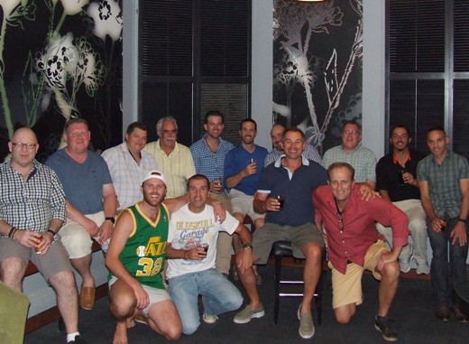 The old blokes need to sit down (just joking!). L-R: Back - Paul Hobbs, Simon Thornton, Mark Gauci, Charlie Walker, Matt Thomas, Michael Ozbun, James Harris, Peter Golding, Danny Terzini and Sam Carbone. Front - David Tuck, Jim Polonidis, Dean Jukic and Brett Curran.