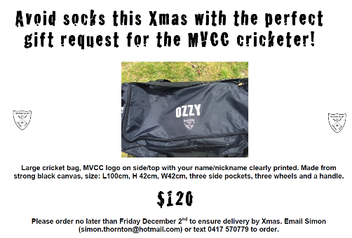 Get a new cricket bag for Christmas