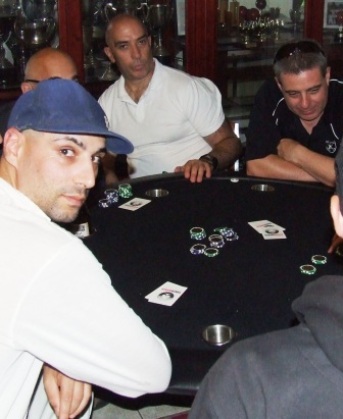 Playing close to the chest: L-R Shadi Akra, John Talone and Daniel Phillips.