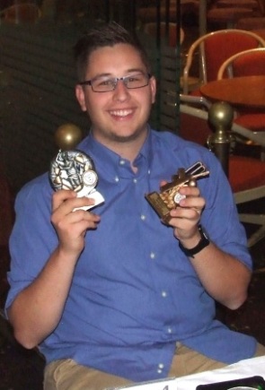 A happy Nick Brelis had two trophies to take home.