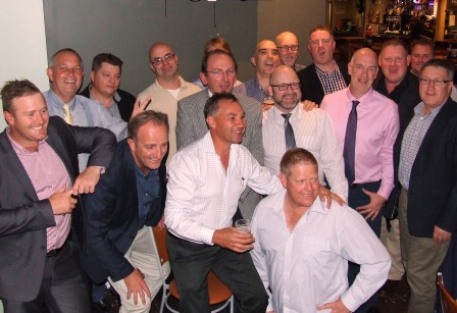 A roll-call of players who have been captained by Thirds skipper Brett Curran: L-R. Back - John Roberts, Mark Gauci, Michael Cumbo, Mark Madden, John Talone, Paul Hobbs, Kevin Gardiner, Norm Wright, Alan Harry, Simon Thornton, James Beilken and Peter Golding. Front: Peter O'Kane, Brett Curran, Dean Jukic and Darren Nagle.