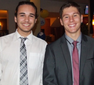 Dashing young figures: Luke Brock (left) and Jack Newman.