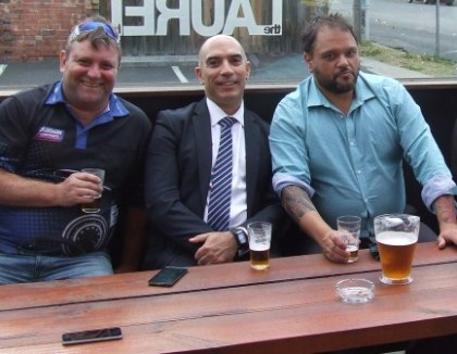 These blokes have done it all before: L-R James Holt, John Talone and Sandro Capocchi.