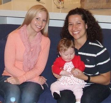 You've got to give credit to the girls: Vanessa Schuller (left) and daughter Marley, with Agatha Soccio.
