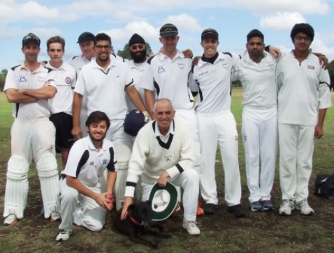 Our Round 1 team: L-R. Back - Ben Thomas, Anthony Cafari, Nate Wolland, Kern Kapoor, Amandeep Singh, Matt Thomas, Michael Ozbun, Jatinder Singh and Mahir Rahman. Front - Gaurav Malhotra and Neil King with Queenie.