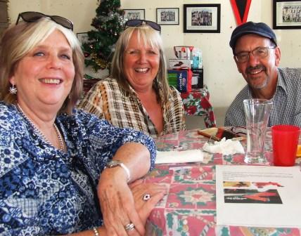 Parental support: Sandra Thomas, Adele Walker and Alan Thomas enjoy the festivities.