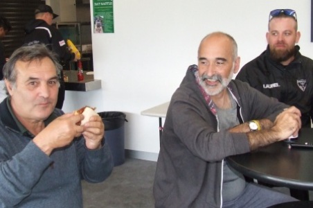 A man has to eat, especially if he's one of three Life Members together! L-R Bob Sciacchitano, Joe Ansaldo and Matt Thomas.