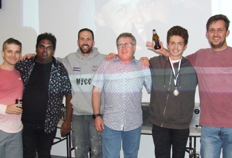 Our fielding award winners 2020: L-R Stephen Ward, Channa DeSilva, Michael Ozbun, Peter Golding, Dejan Gilevski and Paddy Shelton.