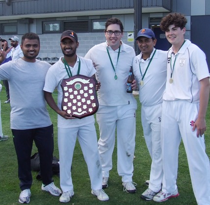 Gathering around: L-R Dhaval Patel, Jay Patel, Ben Skok, Prashant Hirani and Tom Morrissy.