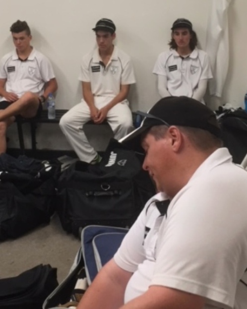 Our history and our future: Mark Gauci gets ready for his 300th game, sharing the changerooms with Moonee Valley's future - L-R 22yo Daniel Comande and teens Nigel Cowan and Anthony Cafari.