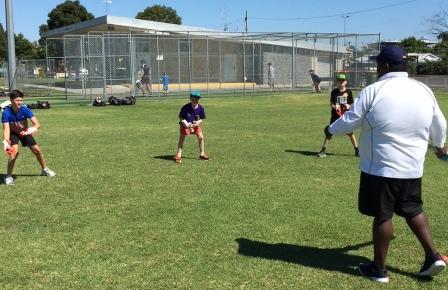 First Eleven wicketkeeper and Director of Junior Cricket Channa DeSilva takes some of our junior keepers through their paces.