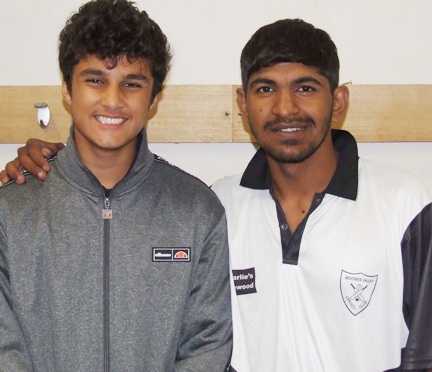 First Eleven debutants in Round 8 - Krish Kanchan (left) and Jeet Shah.