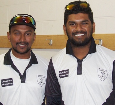 Our 2018/19 Sri Lanka imports pulled on the Valley cap for the first time - Shiwantha Kumara (left) and Dishnaka Manoj.