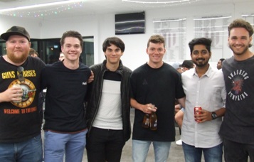 All good fun: L-R Andreas Skiotis, Tom Janetzki, Simon Kapitelli, Dan Comande, Muhammad Ashraf and Luke Brock.