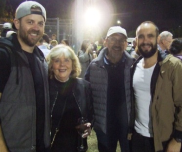 We all remember back to the 1990s: L-R Life Member Matt Thomas, his parents Sandra and Alan and Murray Walker.