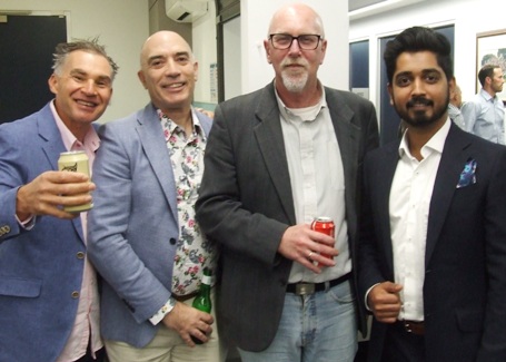 Here's cheers - L-R Dean Jukic, John Talone, Kevin Gardiner and Muhammad Ashraf.