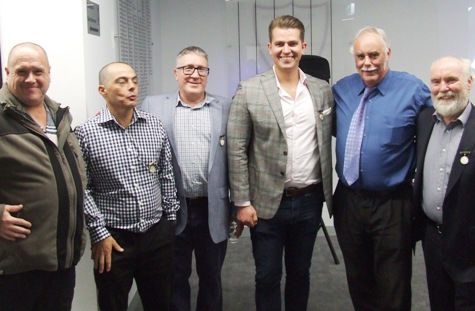 A bevy of Life Members: L-R Peter Smith, Danny Terzini, Peter Golding, Jesse Nankivell-Sandor, Charlie Walker and Allan Cumming.