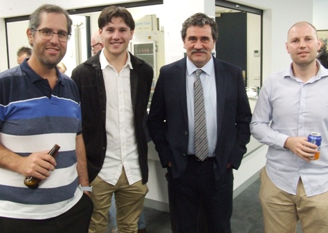 Sharing some stories: L-R Brendan "Jonty" Rhodes, Jack Newman, Tony Gleeson and Dominic Rettino.