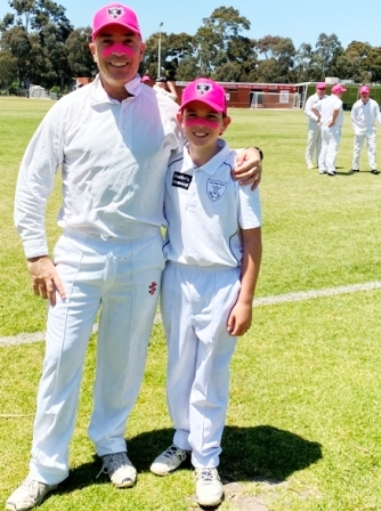 Club legend John Talone played with son Max in his senior debut.