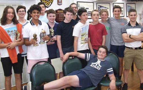 Almost there: Our Under 16s at presentation night. L-R Max Pickering, Tomas Morrissy, Krish Kanchan, Bevan Holder, Jack Cumming, Noah Wallwork, co-trainer Brendan Rhodes, Felix Fischer, Dylan Pleban, Jamie Akhurst, Luca Nimorakiotakis and coach Stephen Ward. Front: Keeper Caoimhin Corcoran.