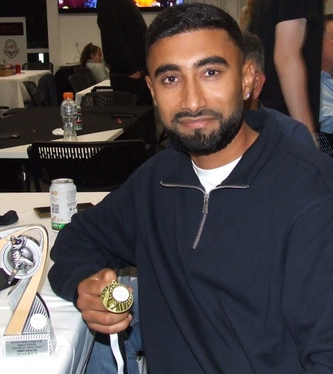 Ammy Kahlon with his Third Eleven batting award and his MVP medallion.