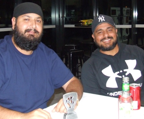 Manu Singh (left) with Rohit Choudhary.