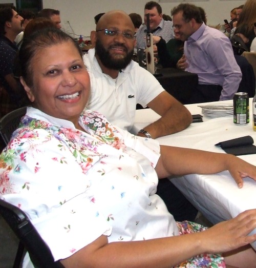 Enjoying the night: Thilini and Indika Perera.
