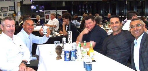 Here's to a great season! L-R Geoff McKeown, Dean Jukic, Mark Gauci, Jason Ripa and Sudarshan Devkota.