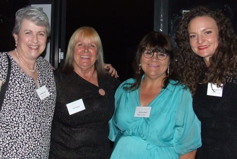 Teammates from a decade ago - our first women's teams: L-R Nicole McLachlan, Adele Walker, Belinda Tankard and Jennifer Ma (Bishop).