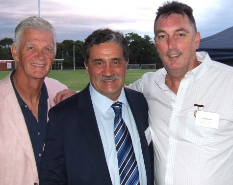 Three men who have made a significant contribution to the Moonee Valley Cricket Club: L-R Rex Bennett, Tony Gleeson and Jim McKenzie.