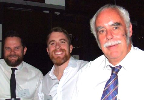 The white shirt brigade: L-R James Clarke, Nigel Walker and Charlie Walker.