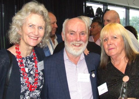 L-R: Clare Henderson with husband Allan Cumming and Adele Walker.