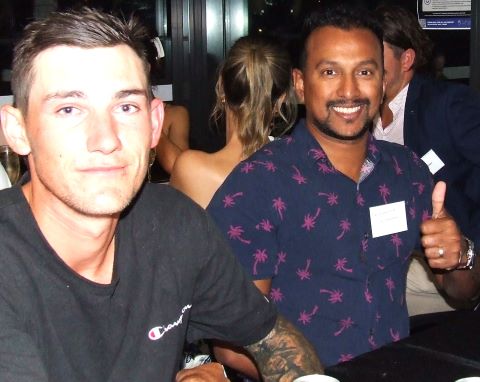 A more recent era: Jordon McDonald (left) and premiership player Shiwantha Kumara have a lot in common.
